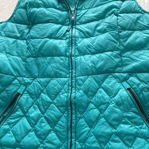 Talbots Turquoise Quilted Vest